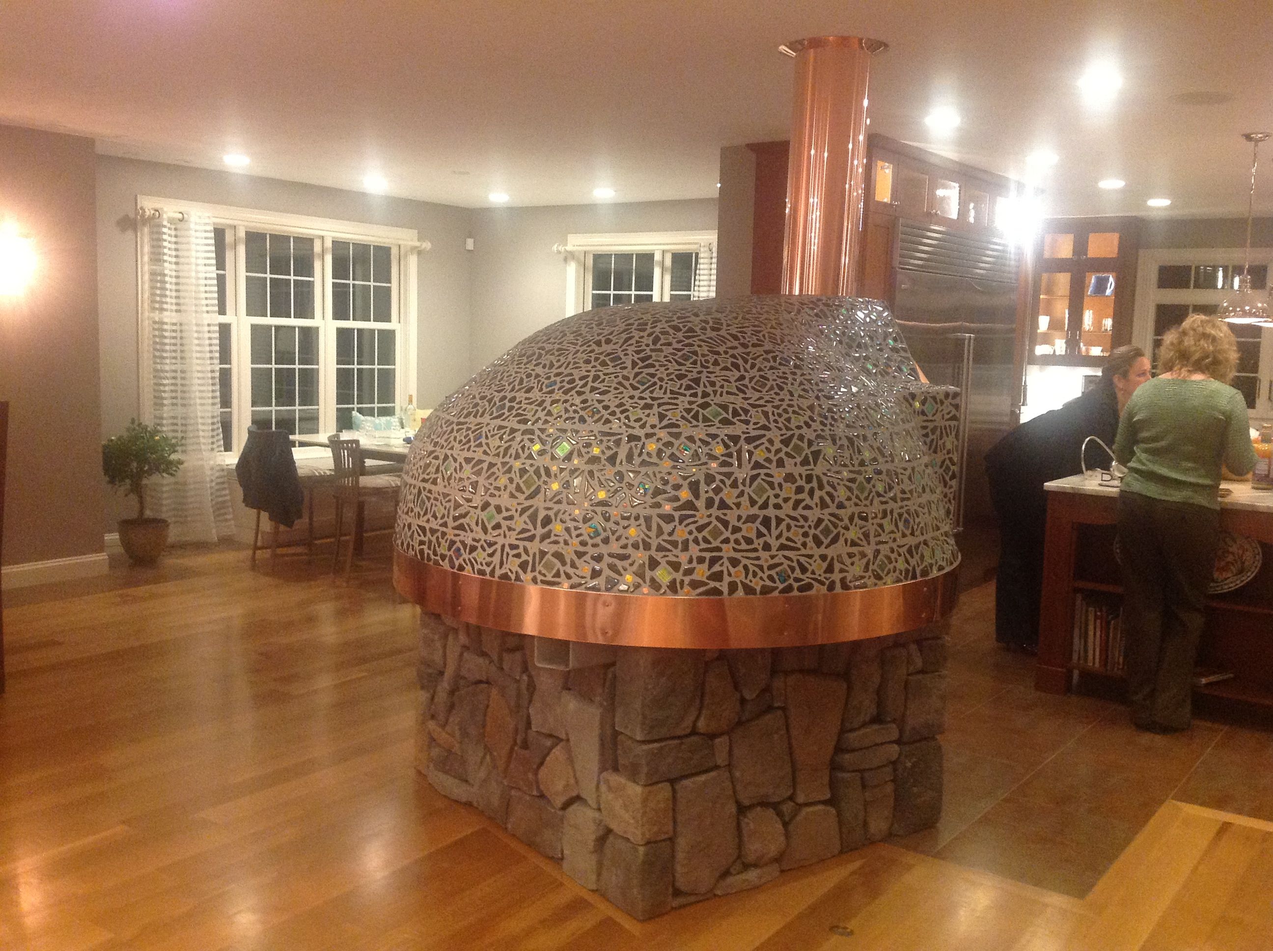 Fused Glass-Tiled Pizza Oven Adds Flavor to Bolton, MA Home